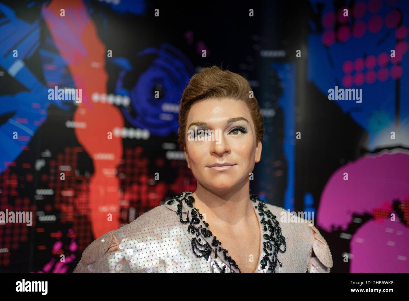 Sculpture en cire Zeki Muren à Madame Tussauds Istanbul.Zeki Muren était un chanteur, compositeur, auteur-compositeur, acteur et poète turc. Banque D'Images
