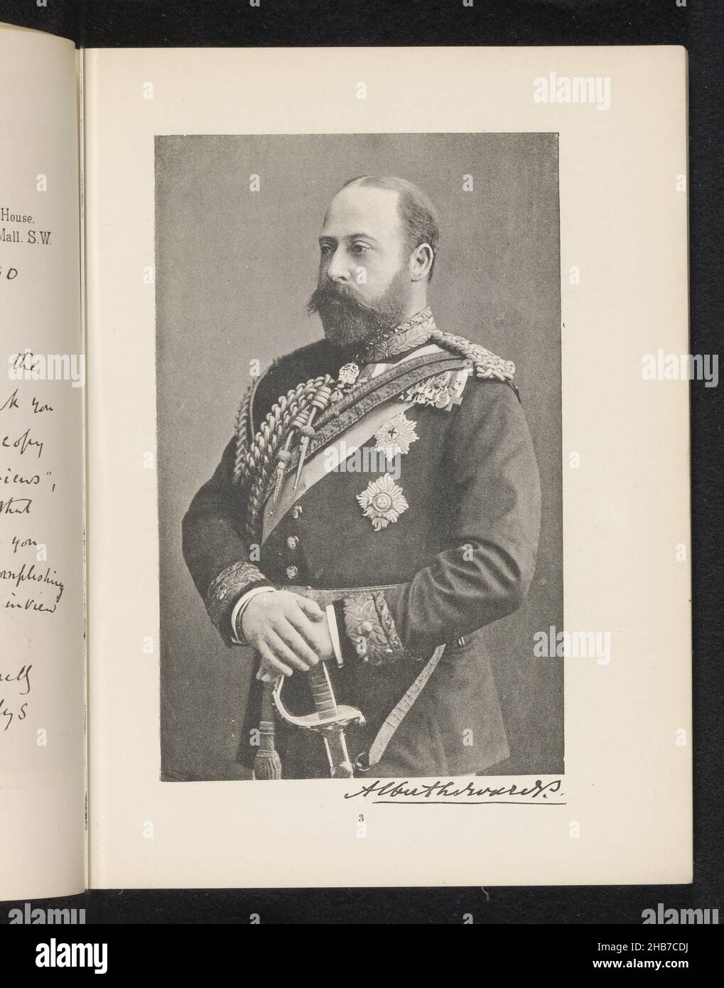 Portrait du Prince Edward VII du Royaume-Uni, William & Daniel Downey, anonyme, c.1881 - avant 1891, papier, hauteur 193 mm × largeur 121 mm Banque D'Images