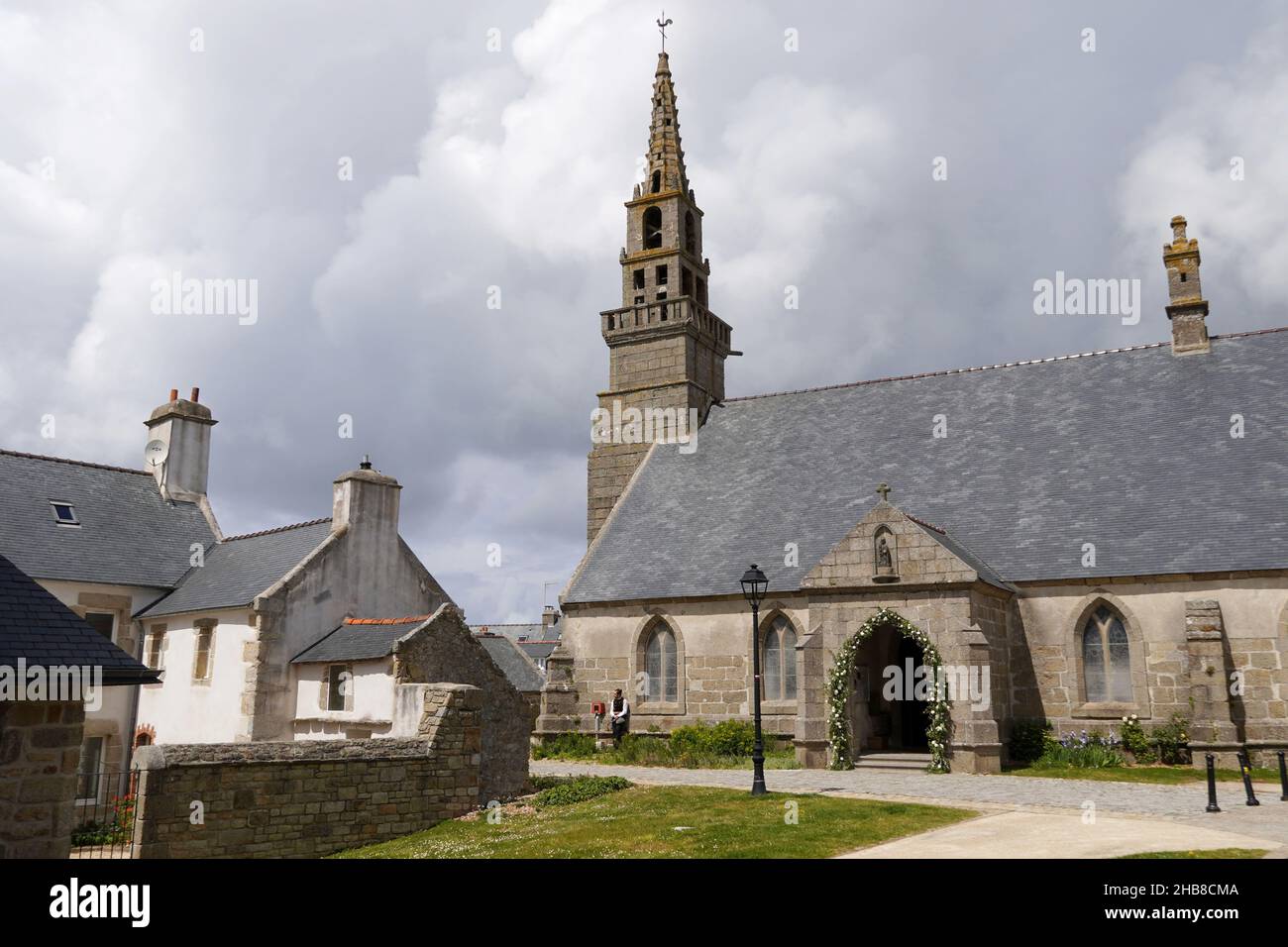 Porspoder (Bretagne, Nord-Ouest de la France) : Église de Saint-Budoc (16th siècle), dédiée à Budoc, Saint en Bretagne (France) et Devon (aujourd'hui Banque D'Images