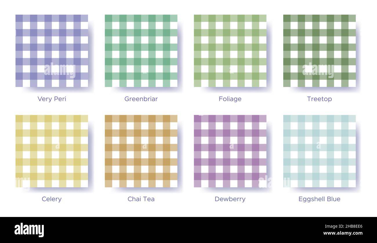 Ensemble sans coutures Vichy de la couleur 2022 Very Peri.Exemple de catalogue de nuances de la palette du guide des couleurs.Nuances assorties pour les tendances de la mode - spri Illustration de Vecteur Ensemble sans coutures Vichy de la couleur 2022 Very Peri.Exemple de catalogue de nuances de la palette du guide des couleurs.Nuances assorties pour les tendances de la mode - spri Illustration de Vecteur