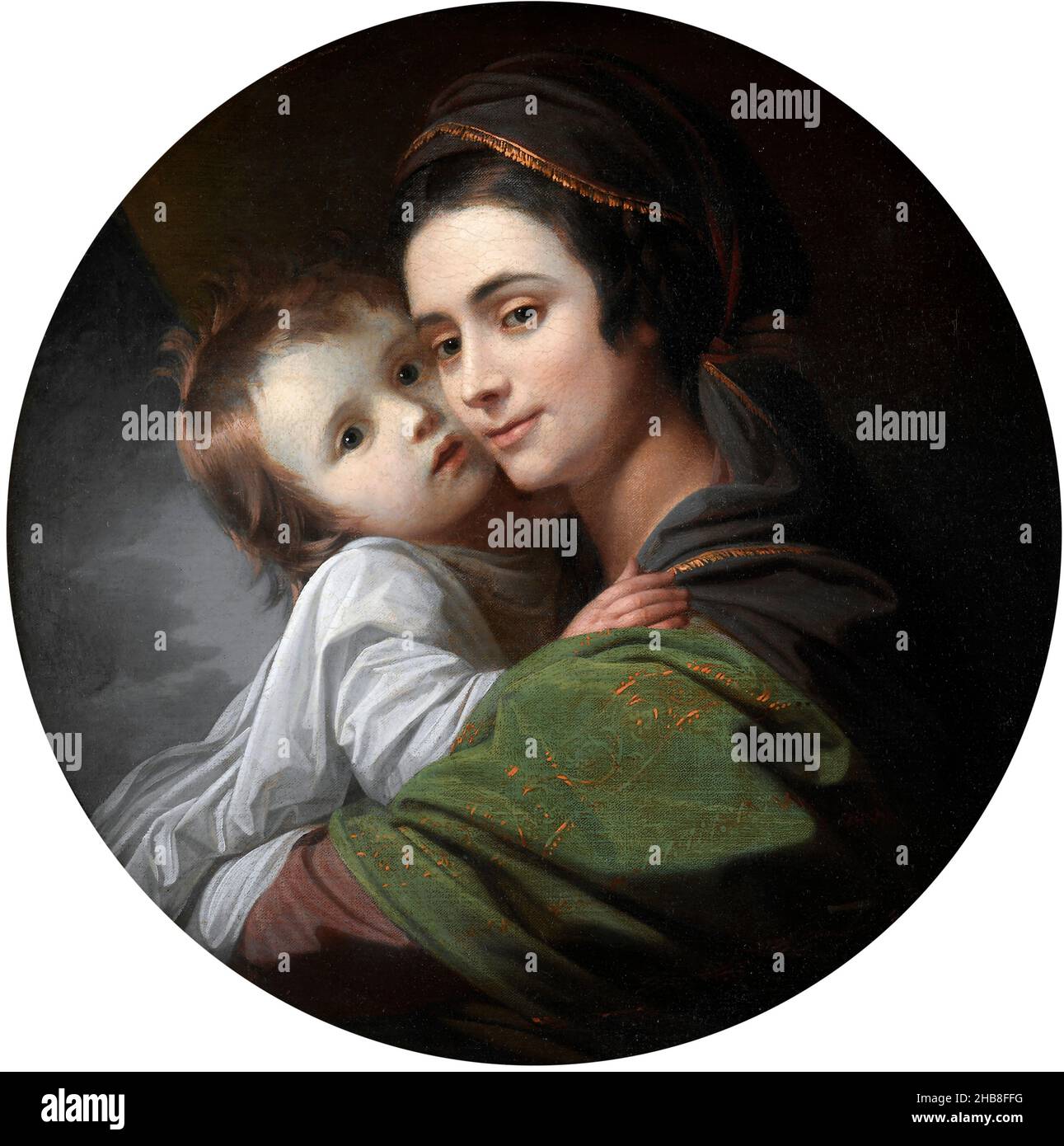 Elizabeth Shewell West et son fils, Raphaël de Benjamin West (1738-1820), huile sur toile, 1770 Banque D'Images