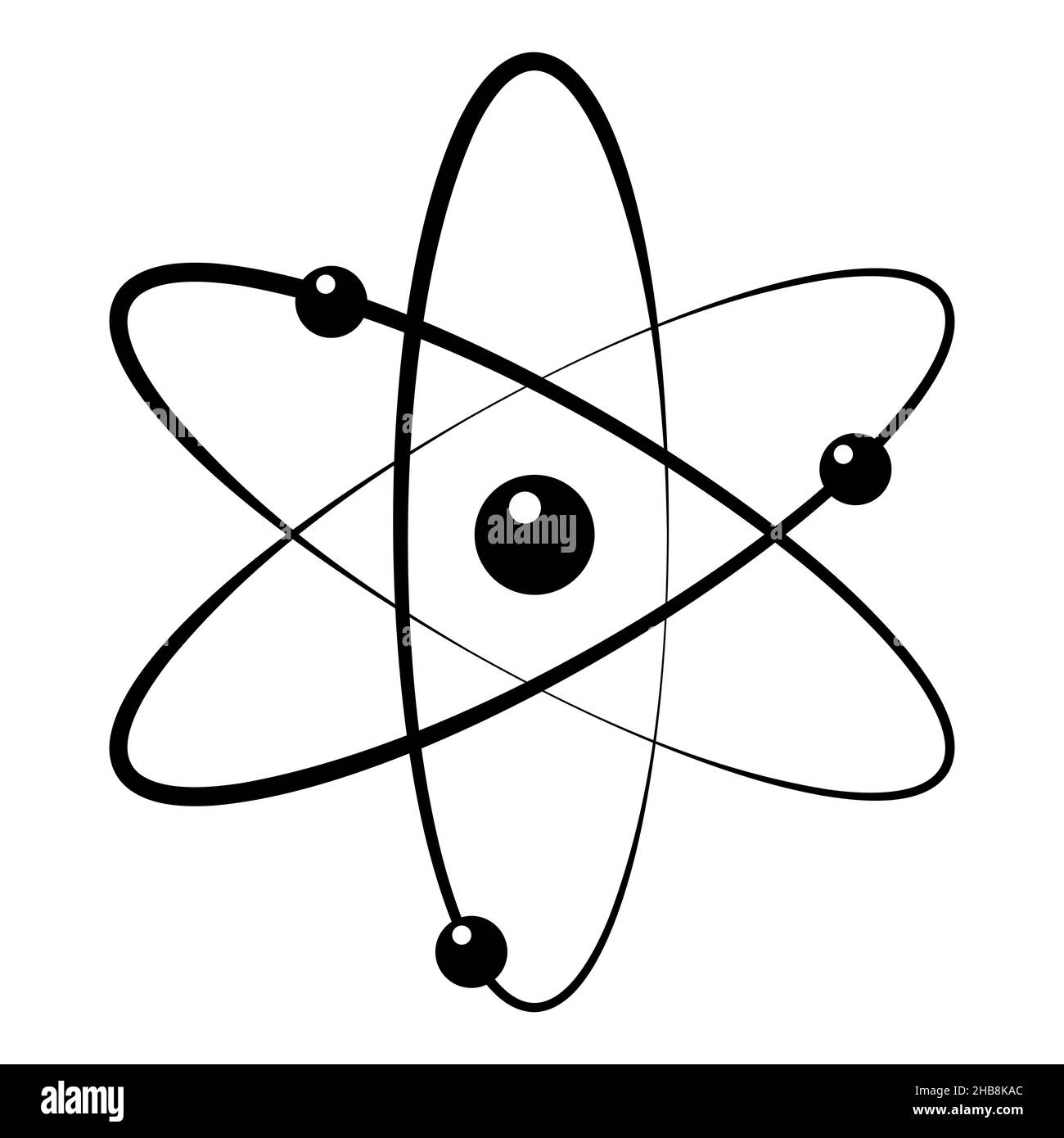 Icône Atom dans un style plat tendance.Symbole Atom pour la conception de votre site Web, logo, application, interface utilisateur.Illustration vectorielle, EPS10 Illustration de Vecteur