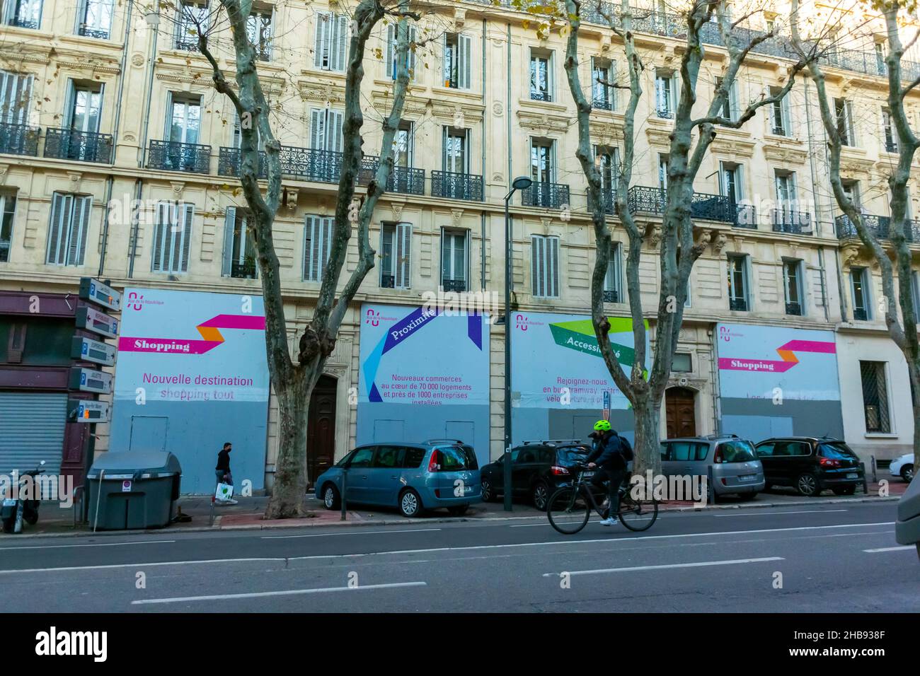 Marseille, France, Street Scenes, magasins abandonnés en centre-ville Banque D'Images