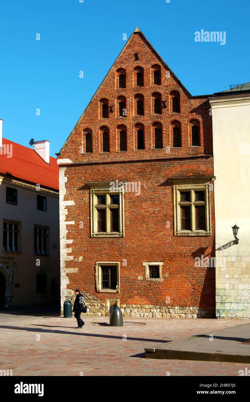 Pologne, Cracovie, maison de la ghose, rue Kanonicza. Banque D'Images