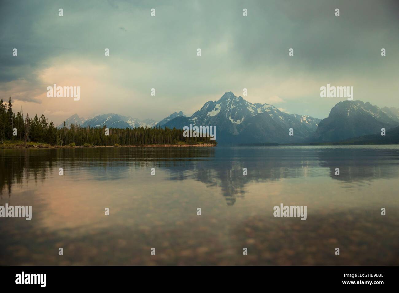 Jackson Lake dans le Wyoming Banque D'Images