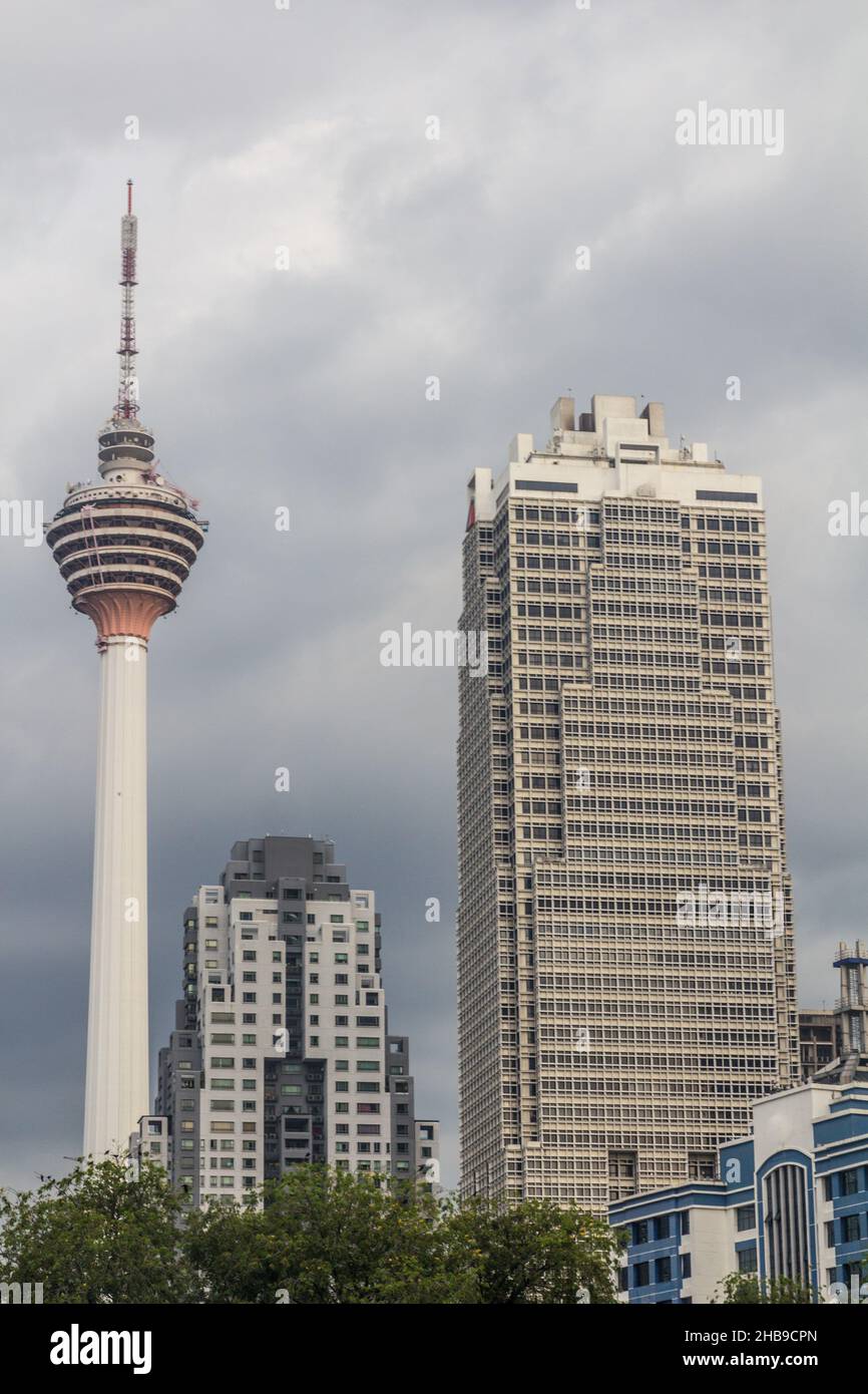 KL Tower Menara Kuala Lumpur à Kuala Lumpur, Malaisie. Banque D'Images