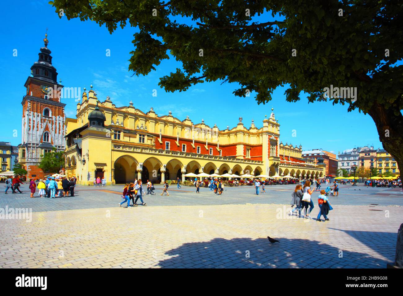 Pologne, Cracovie, salle des drappers. Banque D'Images