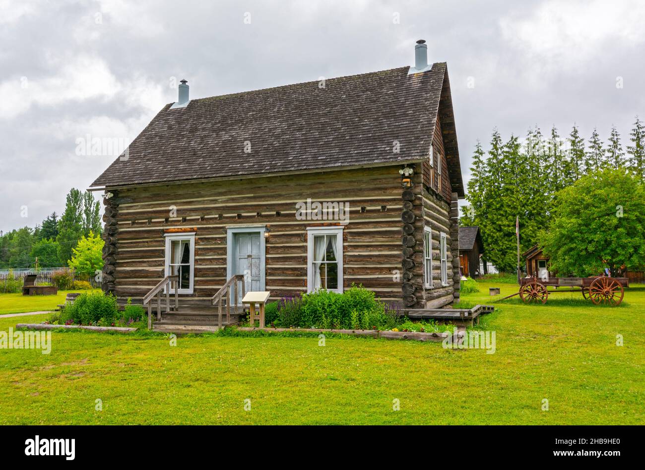 Canada, Colombie-Britannique, Terrace, Heritage Park Museum, Kalum Lake Hotel c.a., déplacé ici de 22,5 km au nord Banque D'Images