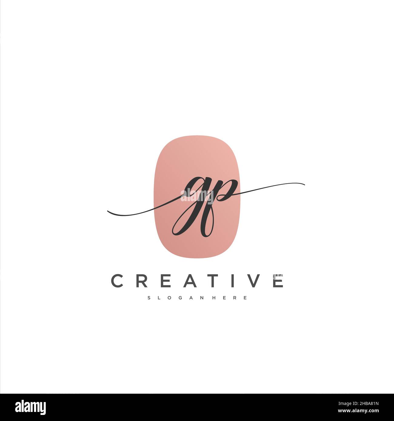 GP écriture initiale modèle géométrique minimaliste logo art vectoriel, logo pour la beauté d'affaires, la mode, et d'autres art Illustration de Vecteur