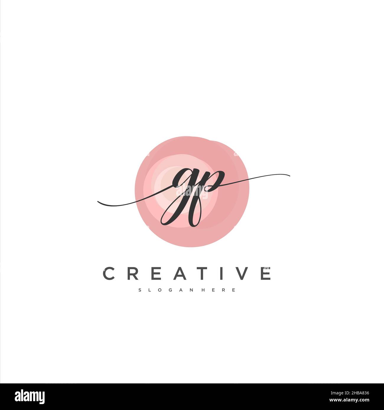 GP écriture initiale modèle géométrique minimaliste logo art vectoriel, logo pour la beauté d'affaires, la mode, et d'autres art Illustration de Vecteur