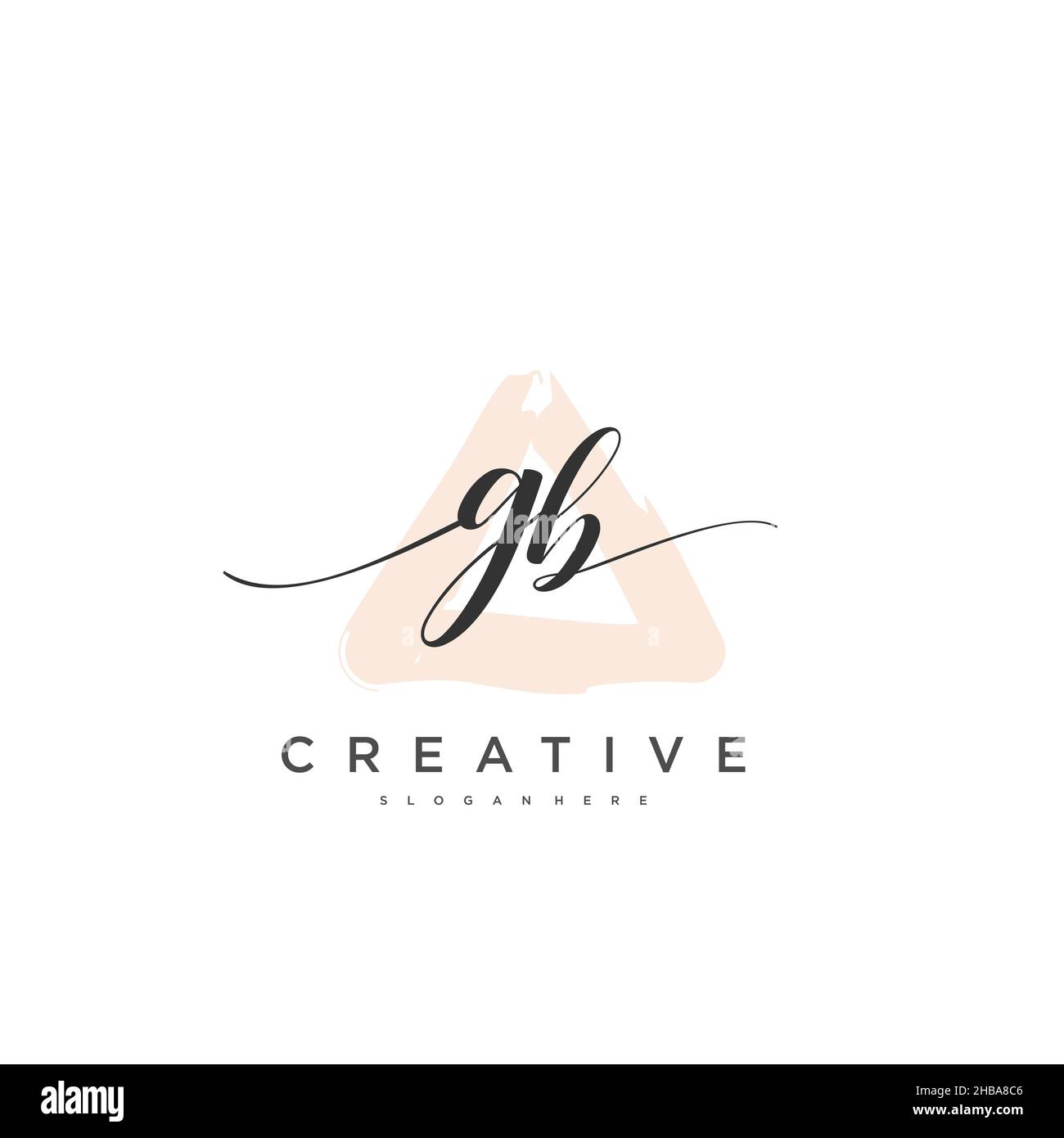 GB écriture initiale géométrique minimaliste logo modèle art vectoriel, logo pour la beauté d'affaires, la mode, et d'autres art Illustration de Vecteur