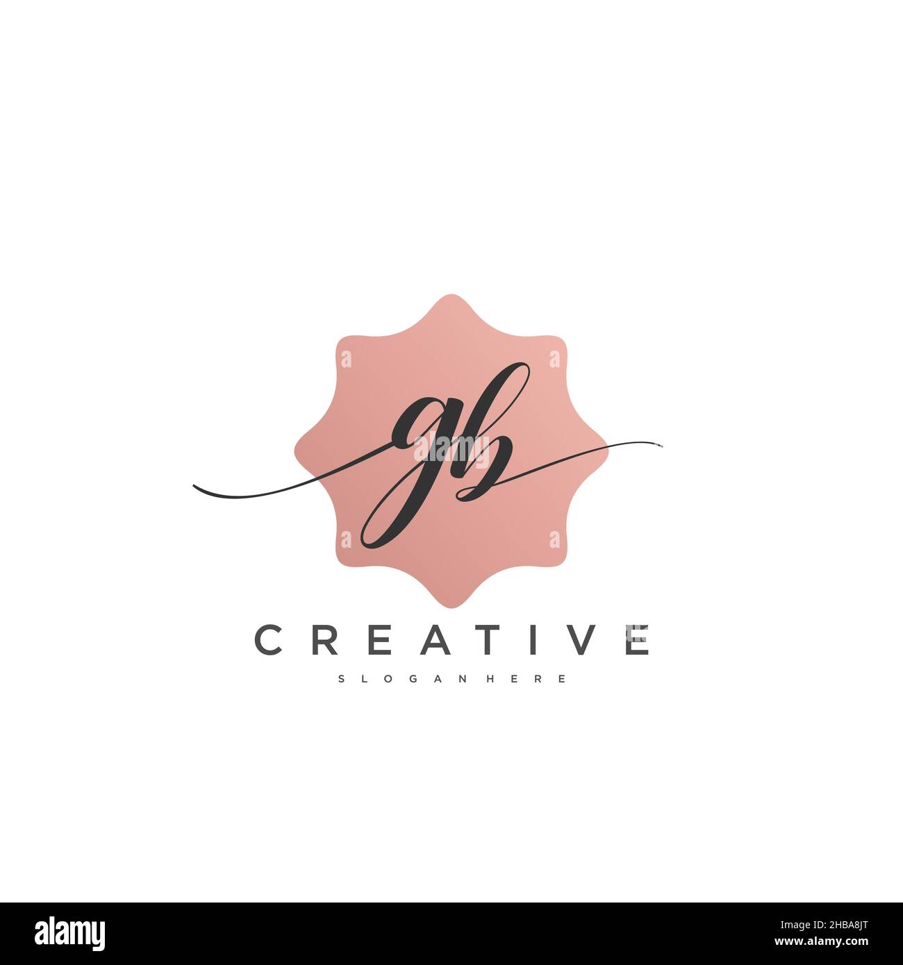 GB écriture initiale géométrique minimaliste logo modèle art vectoriel, logo pour la beauté d'affaires, la mode, et d'autres art Illustration de Vecteur