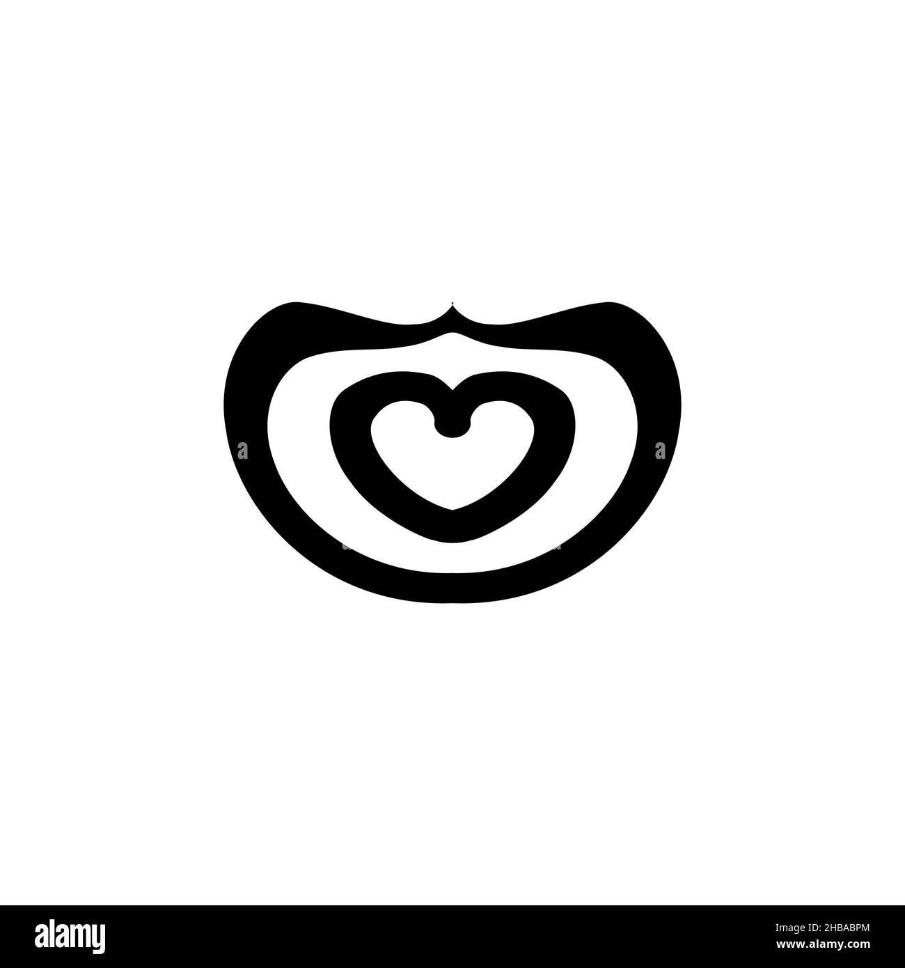 Icône cœur.Affiche de style simple pour les fêtes de Saint-Valentin symbole d'arrière-plan.Élément de design du logo de la boutique de cadeaux.Impression de t-shirts pour la Saint-Valentin.Vecteur pour autocollant. Illustration de Vecteur