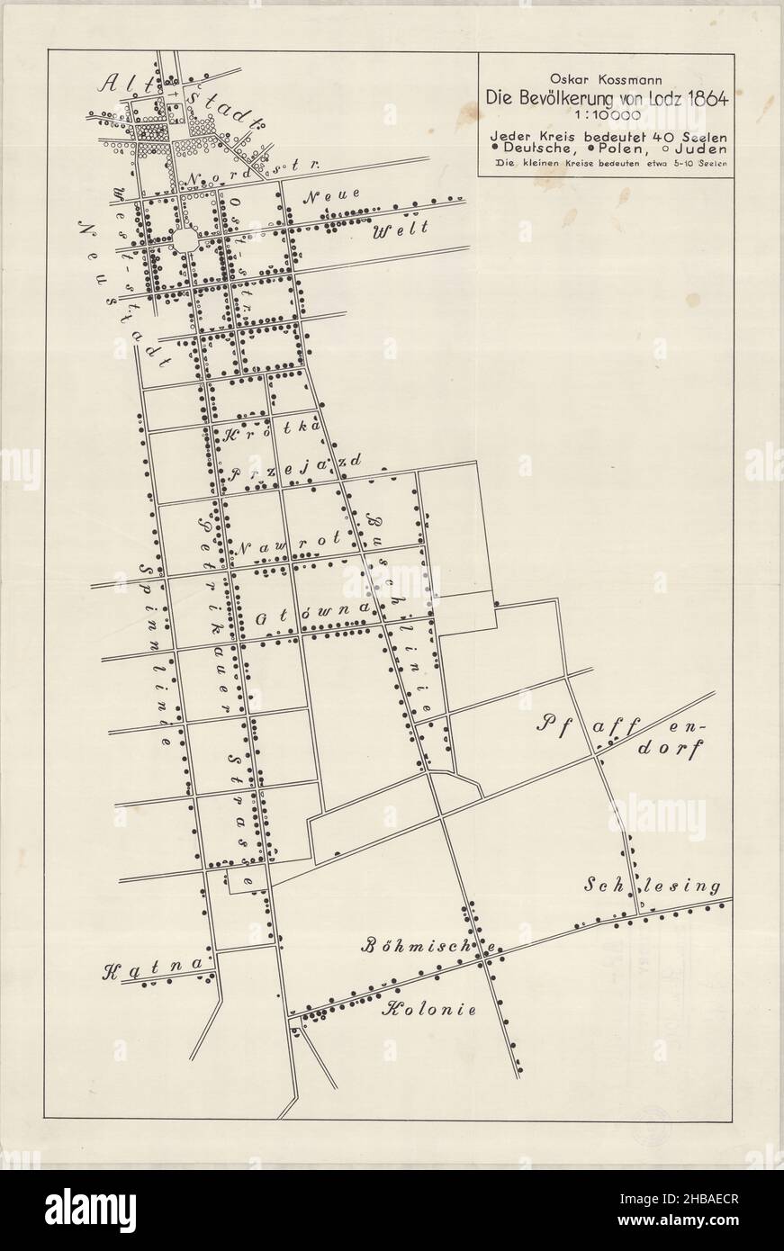 Carte de la population de Lodz, carte de Lodz, Miasto Łódź, Mapa Łodzi, Lodz Print,Old Lodz Print, Lodz Plan, Lodz City, Retro Lodz City, Vintage Lodz Plan,Lodz Banque D'Images