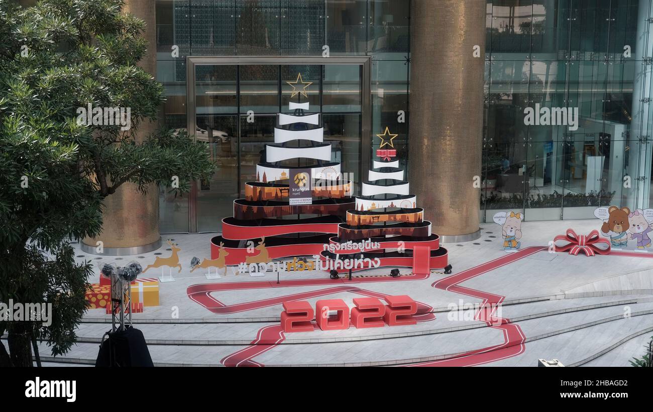 Quartier aisé Lang Suan aka soi Langsuan Road Chidlom Bangkok Thaïlande décorations de vacances Banque D'Images