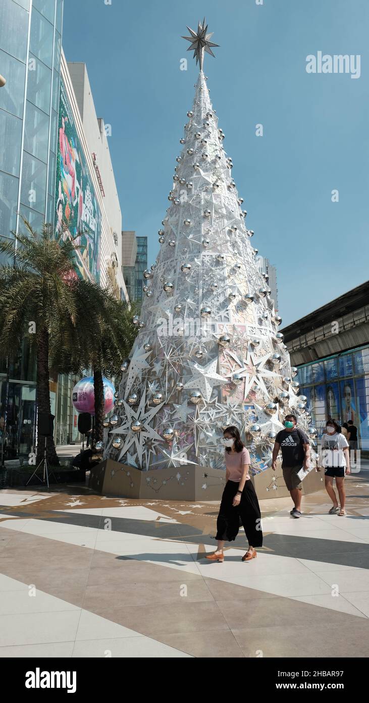 Siam Paragon Siam Centre Plaza décorations de Noël Bangkok Thaïlande Banque D'Images