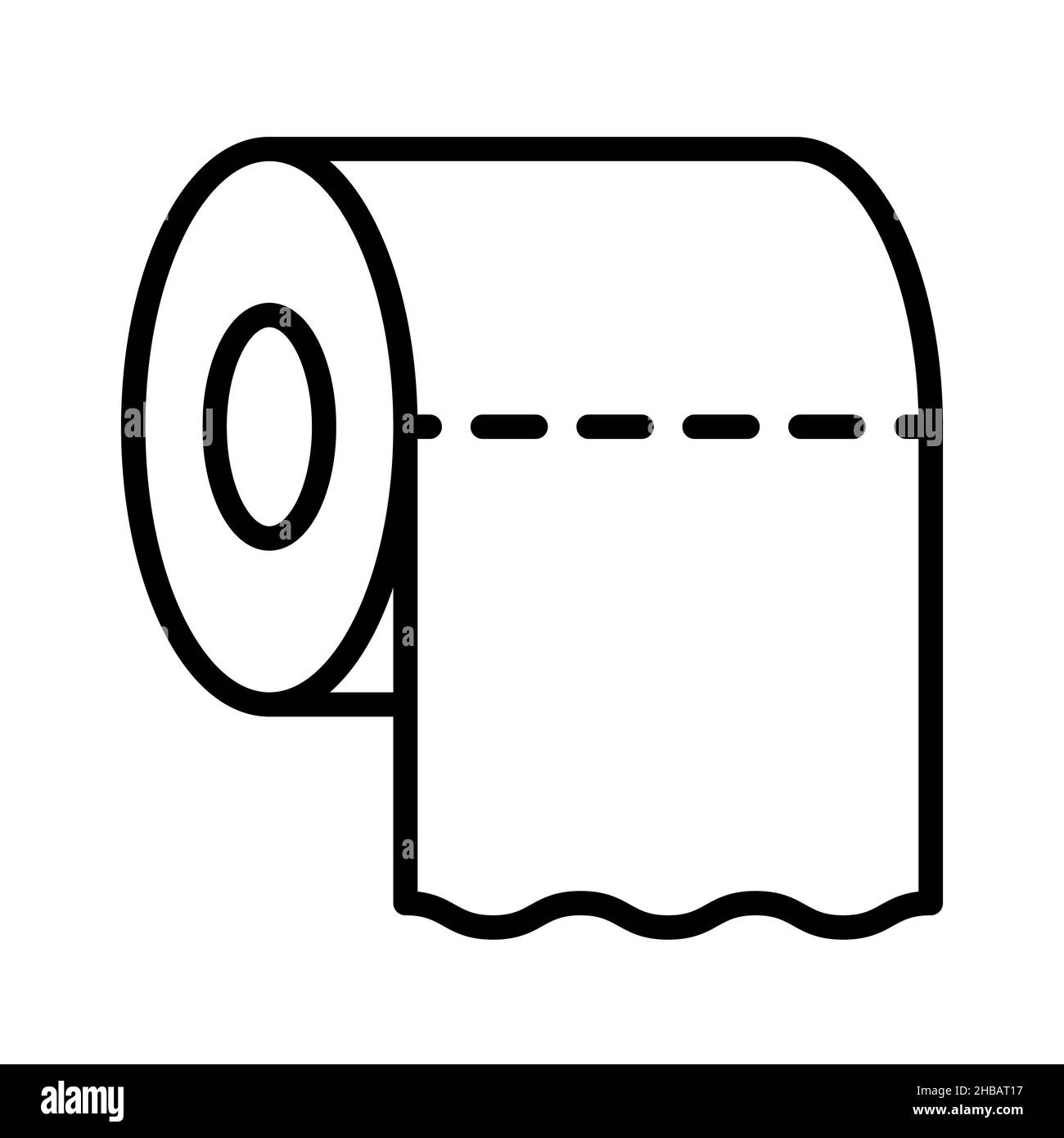 Icône d'essuie-tout.Pictogrammes de toilette pour le web.Trait.Isolé ...