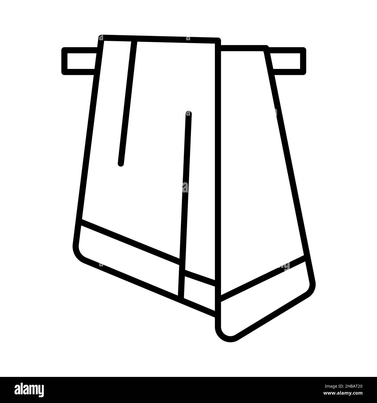 Icône d'essuie-tout.Pictogrammes de toilette pour le web.Trait.Isolé ...