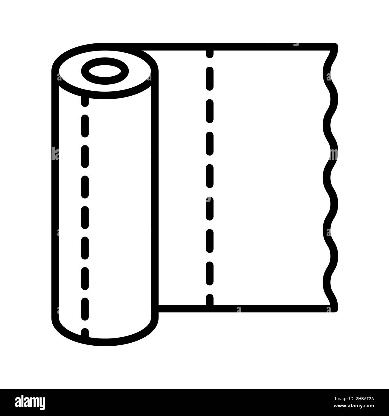 Icône d'essuie-tout.Pictogrammes de toilette pour le web.Trait.Isolé ...