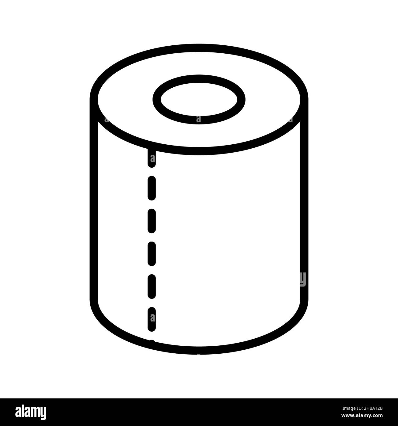 Icône d'essuie-tout.Pictogrammes de toilette pour le web.Trait.Isolé ...
