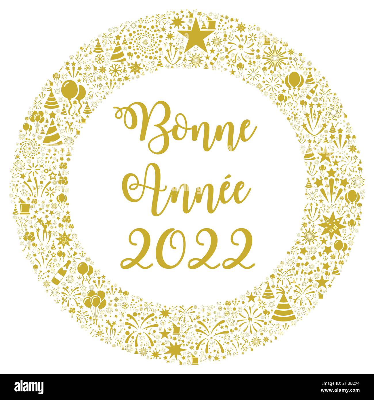 Bonne année 2022 en français Banque D'Images