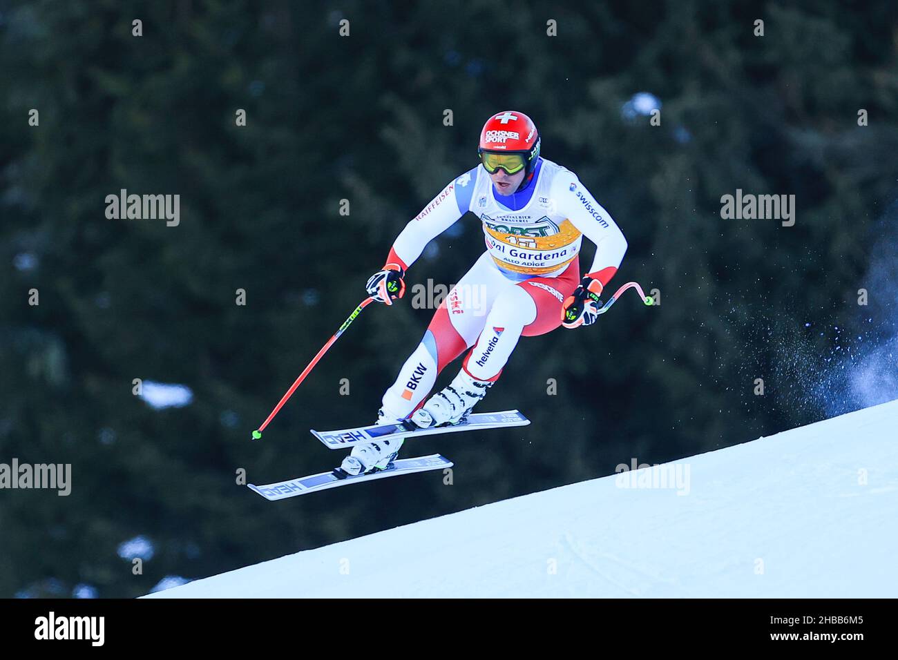 Saslong, Val Gardena, Italie, 18 décembre 2021,&#XA ; pendant la coupe du monde de ski FIS 2021 - Men&#39;s descente - course de ski alpin Banque D'Images