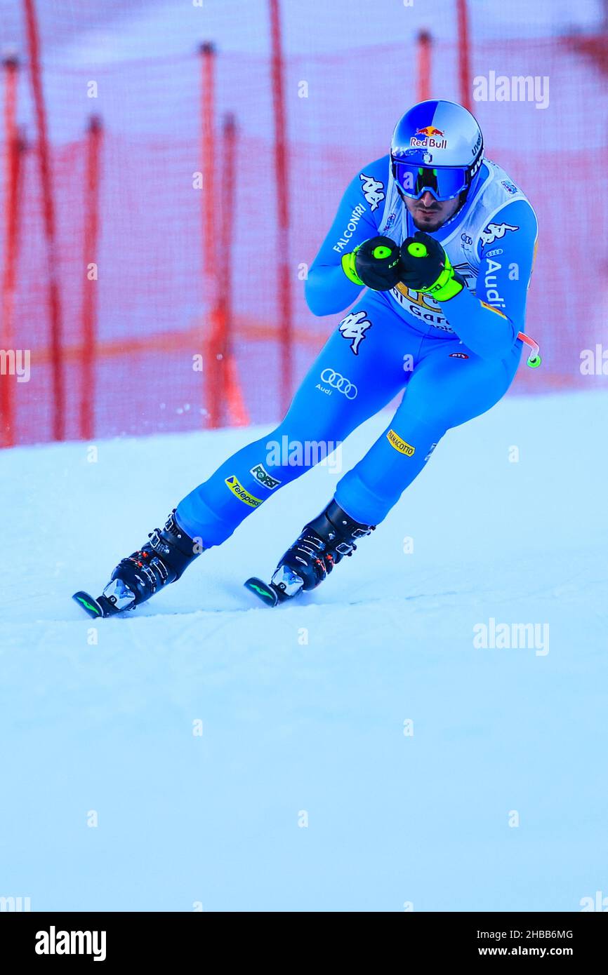 Saslong, Val Gardena, Italie, 18 décembre 2021,PARIS Dominik (ITA) 4th CLASSÉ lors de la coupe du monde de ski 2021 FIS - Men&#39;s Downhill - course de ski alpin Banque D'Images