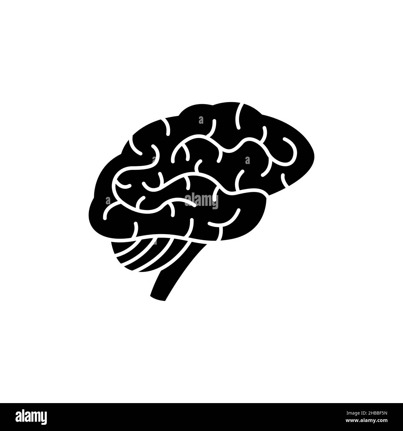 Icône de ligne de couleur cerveau d'organe humain. Pictogramme pour page Web, application mobile, Promo. Élément de conception UI UX GUI. Contour modifiable. Illustration de Vecteur