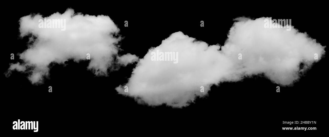 Nuage isolé sur noir. Éléments de conception. Banque D'Images Nuage isolé sur noir. Éléments de conception. Banque D'Images