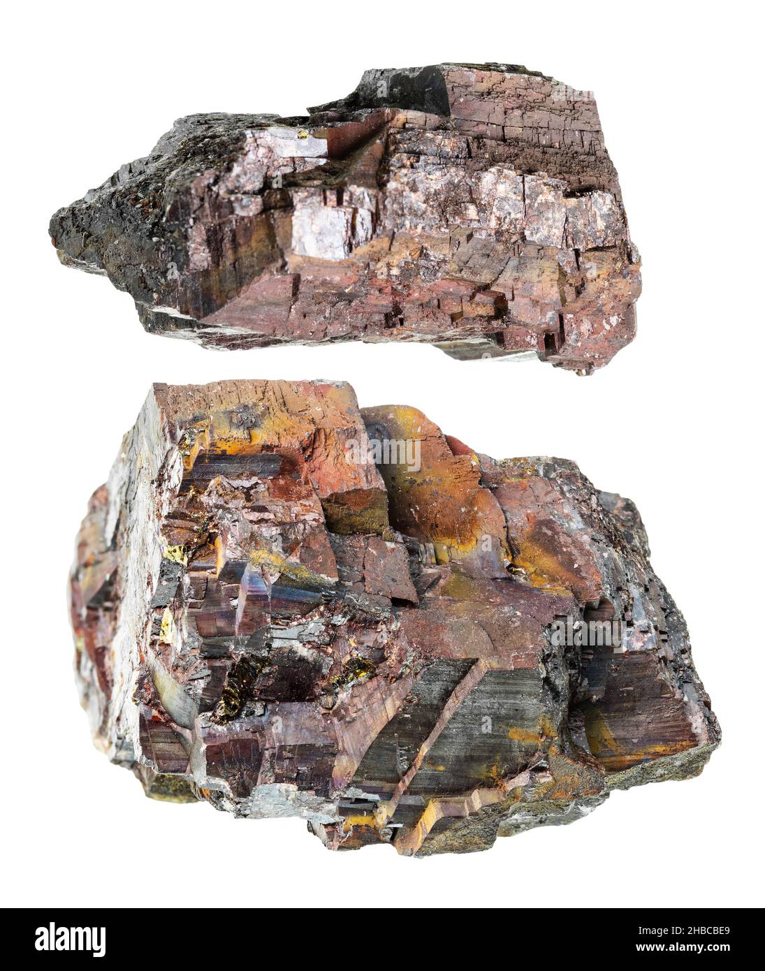 jeu de pierres de la barrière découpé sur fond blanc Banque D'Images