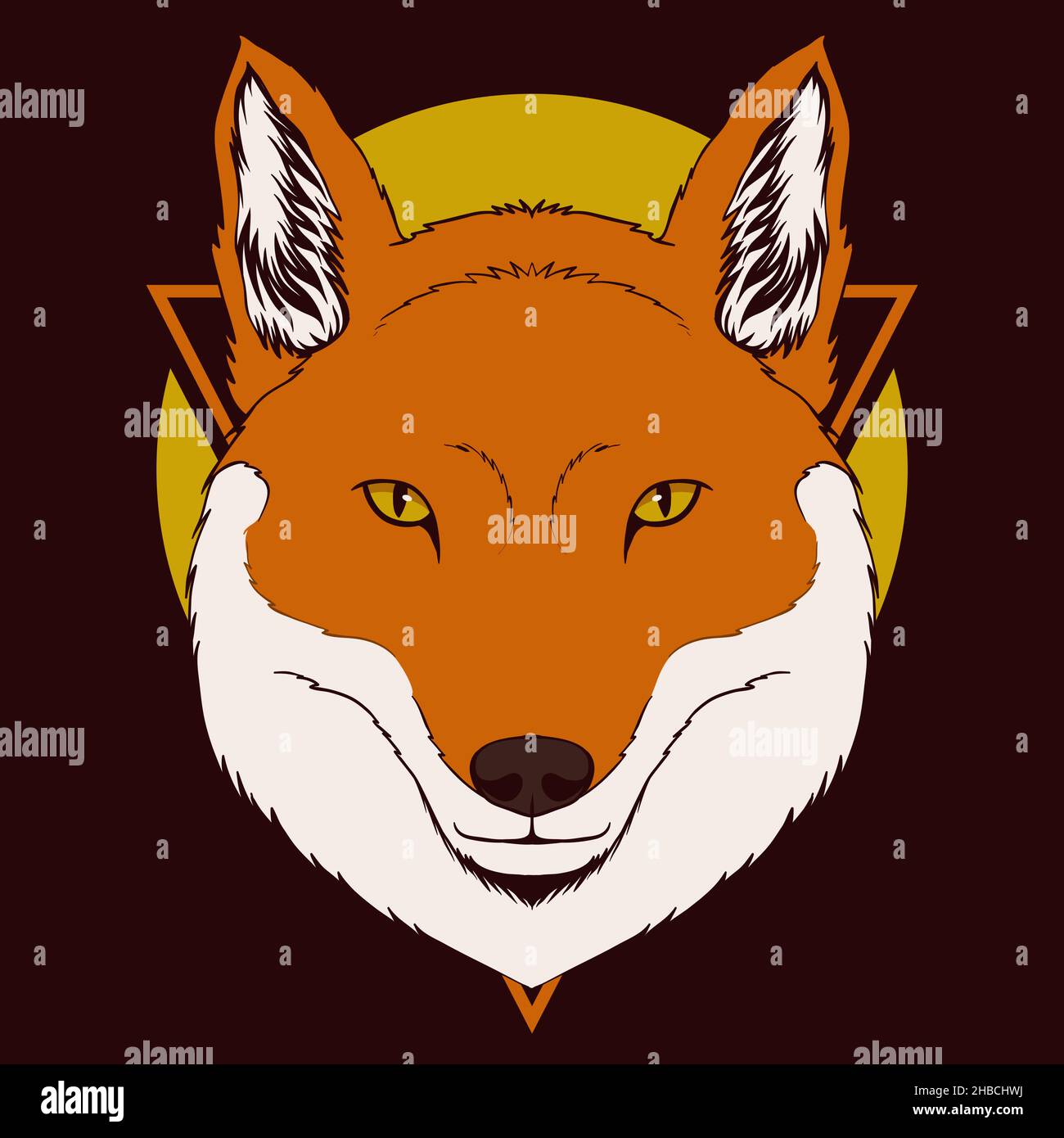 Renard Vector Tête de renard Banque d'images vectorielles - Alamy