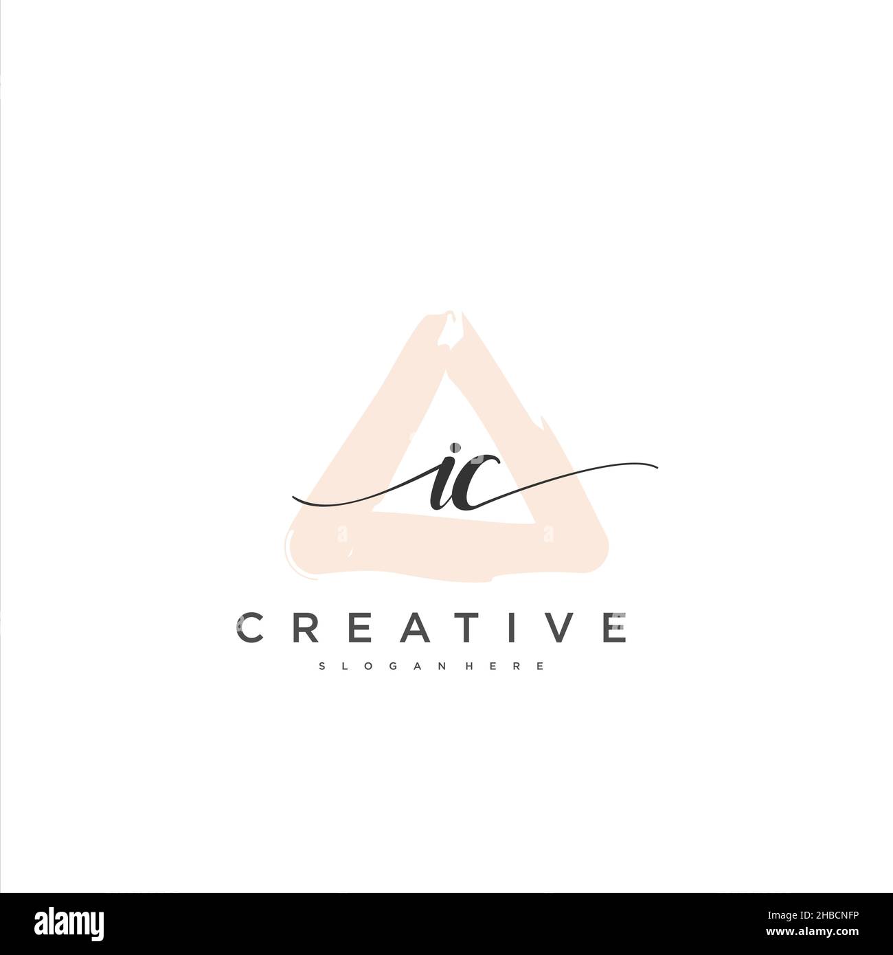 IC écriture initiale géométrique minimaliste logo modèle art vectoriel, logo pour la beauté d'affaires, la mode, et d'autres art Illustration de Vecteur