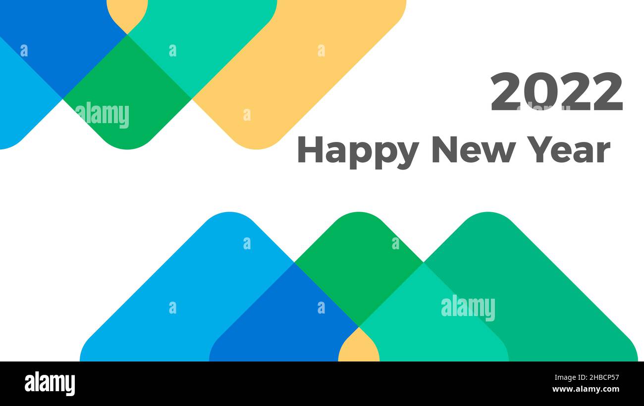 Ensemble de designs modernes d'affiches minimalistes, concept de 2022 modèles Bonne Année. pour bannières et réseaux sociaux Illustration de Vecteur