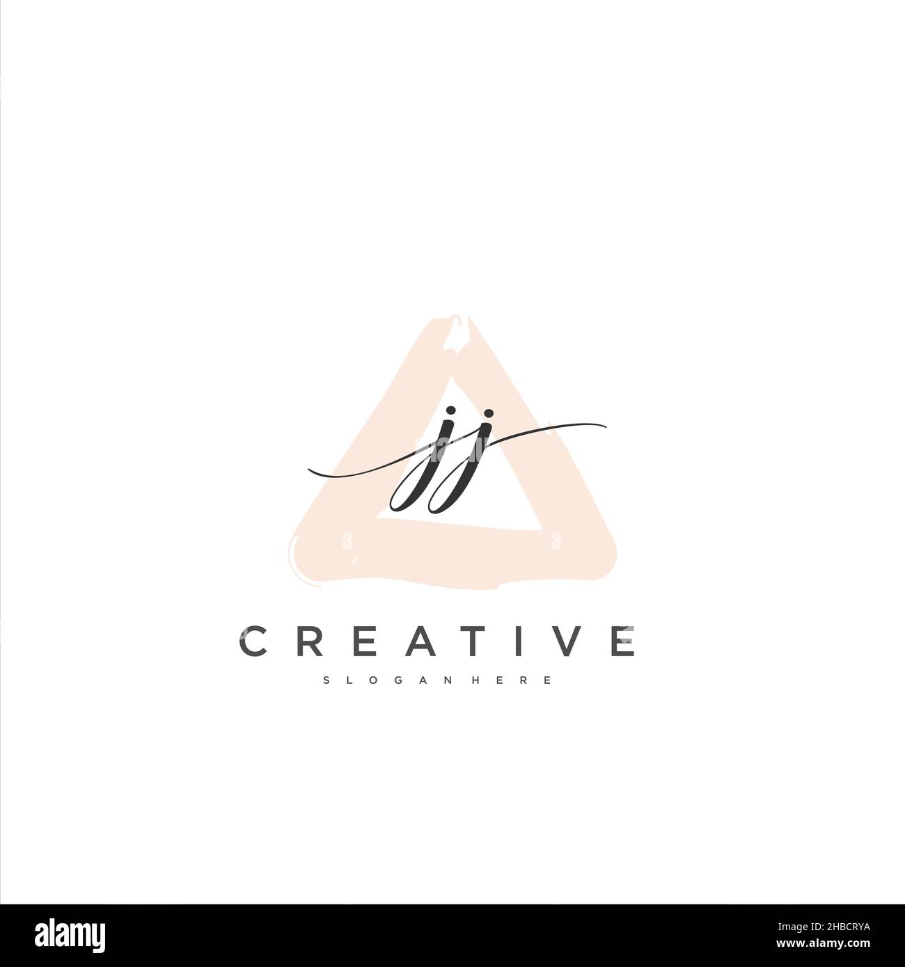 Jj écriture initiale modèle géométrique minimaliste logo art vectoriel, logo pour la beauté d'affaires, la mode, et d'autres art Illustration de Vecteur