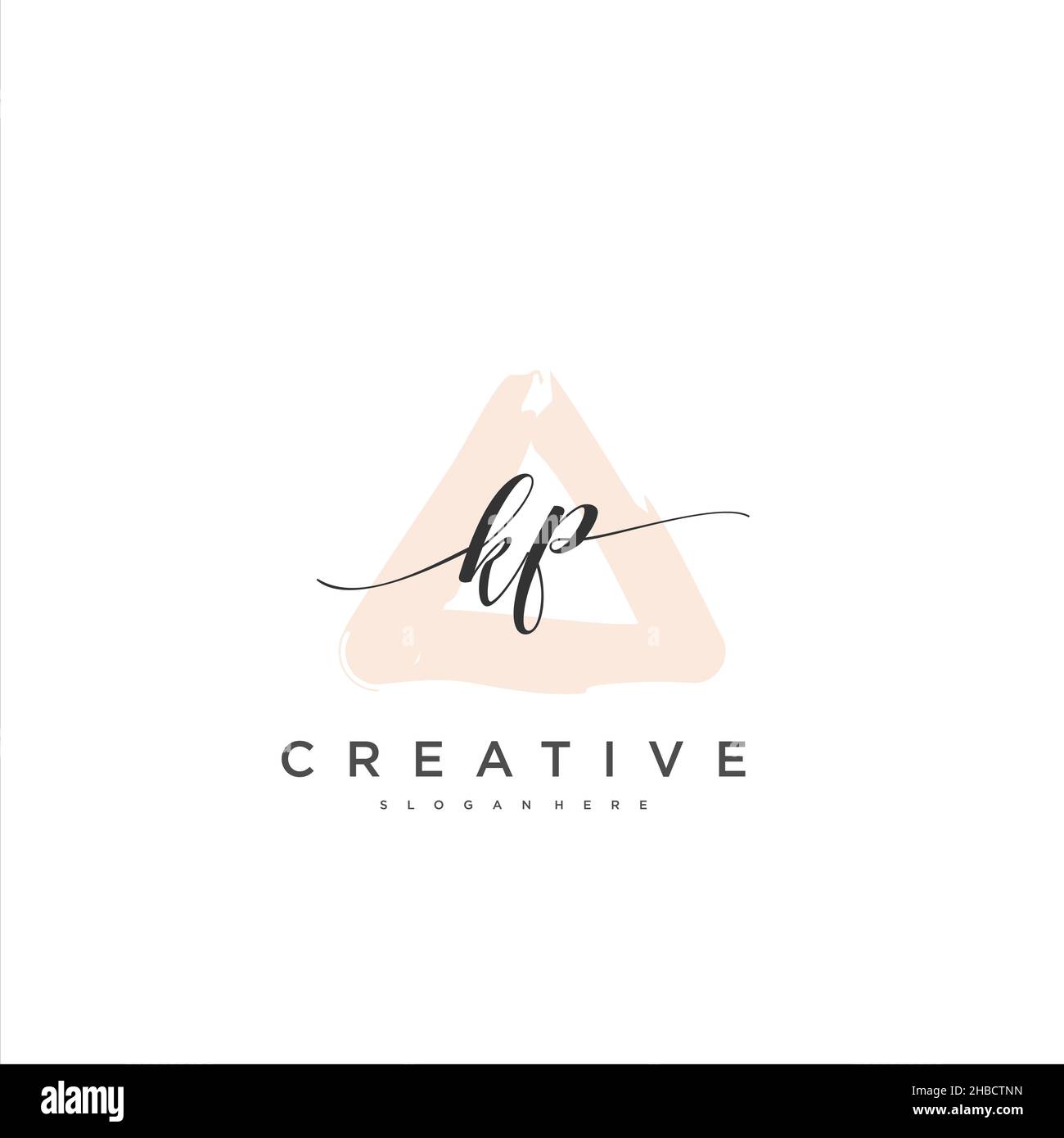 KP écriture initiale modèle géométrique minimaliste de logo art vectoriel, logo pour la beauté d'affaires, la mode, et d'autres art Illustration de Vecteur