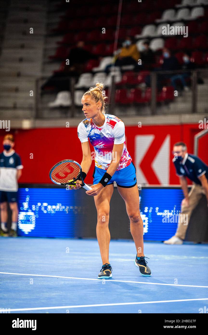 Arantxa Rus des pays-Bas lors de l'Open de Rouen 2021, demi-finale du match  de tennis contre Alize Lim de France le 18 décembre 2021 à Kindarena à  Rouen, France - photo Ludovic