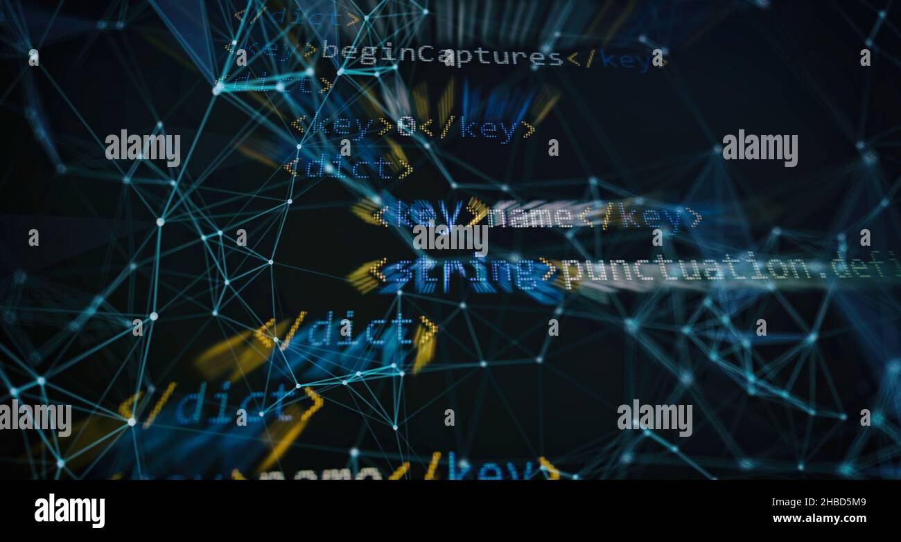 Photo de l'écran de l'ordinateur de bureau. Fonctions, variables, objets JavaScript. Les chefs de projet travaillent une nouvelle idée. Processus futur de création de technologies. Banque D'Images