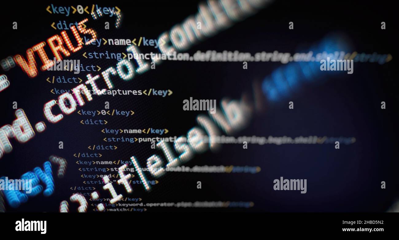 Code source de programmation HTML pour le développement de site Web. Les journaux du serveur d'analyse. Banque D'Images