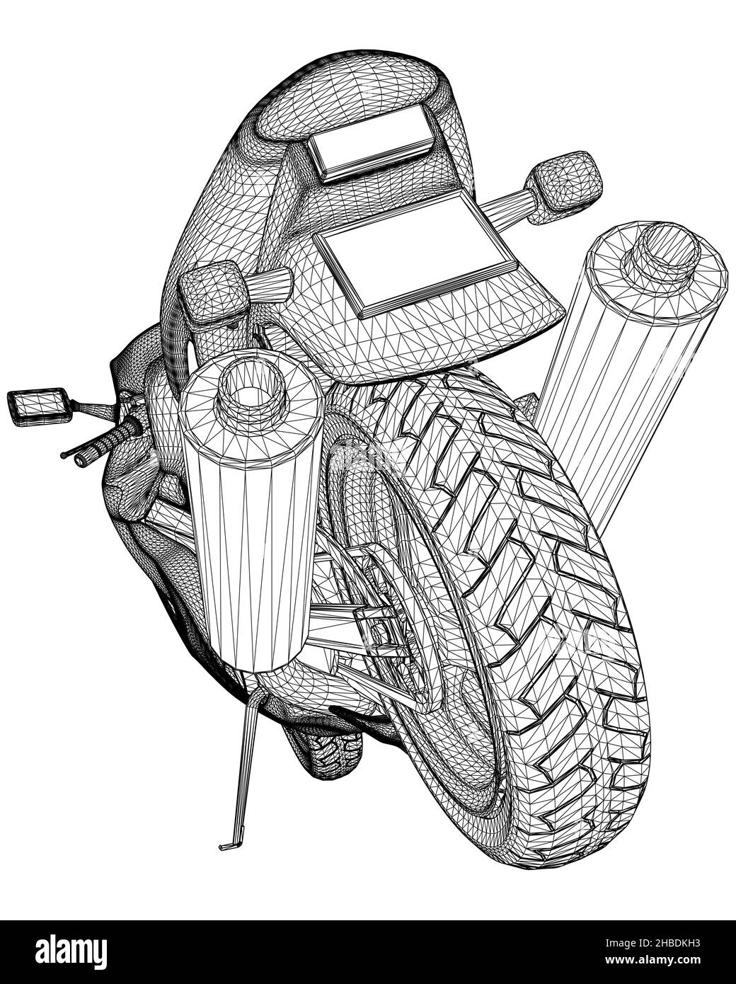 Illustration De Moto Sur Le Fond Blanc Motocyclette à Ailes Illustration de  Vecteur - Illustration du coutume, concurrence: 103767531