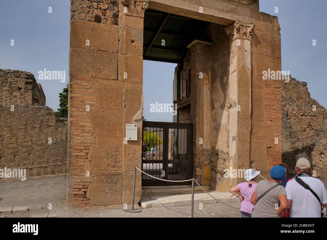 La Maison du Faun, qui était l'une des plus grandes et des plus impressionnantes résidences privées de Pompéi, en Italie, abritait de nombreux objets d'art. Banque D'Images