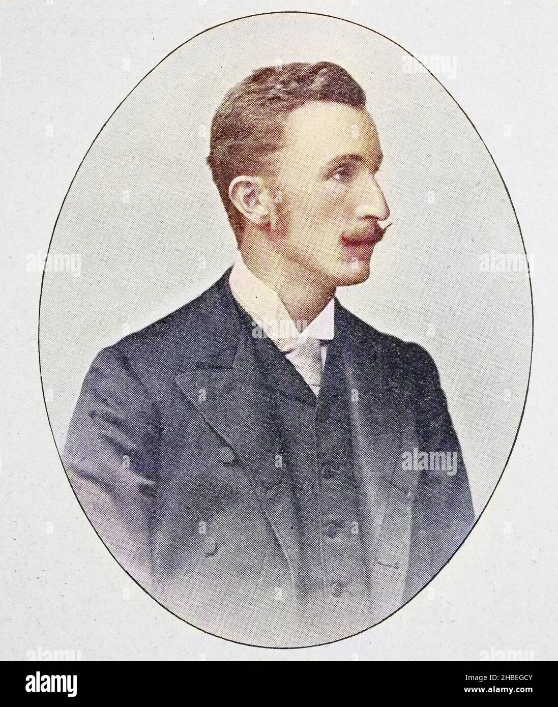 Hans Veit Maximilian Kaspar Graf zu Toerring-Jettenbach, 1862 - 1929, Bavière, Allemagne, imprimé original de l'année 1899 / Hans Veit Maximilian Kaspar Graf zu Toerring-Jettenbach, bayerischer Politiker, historisch, historique, numérique reproduction améliorée d'un original du XIXe siècle / digitale Reprodukiner einer Origvorim 19. Jahrhundert, Originaldatum nicht bekannt, koloriert, handcoloriert, Koloration, Banque D'Images