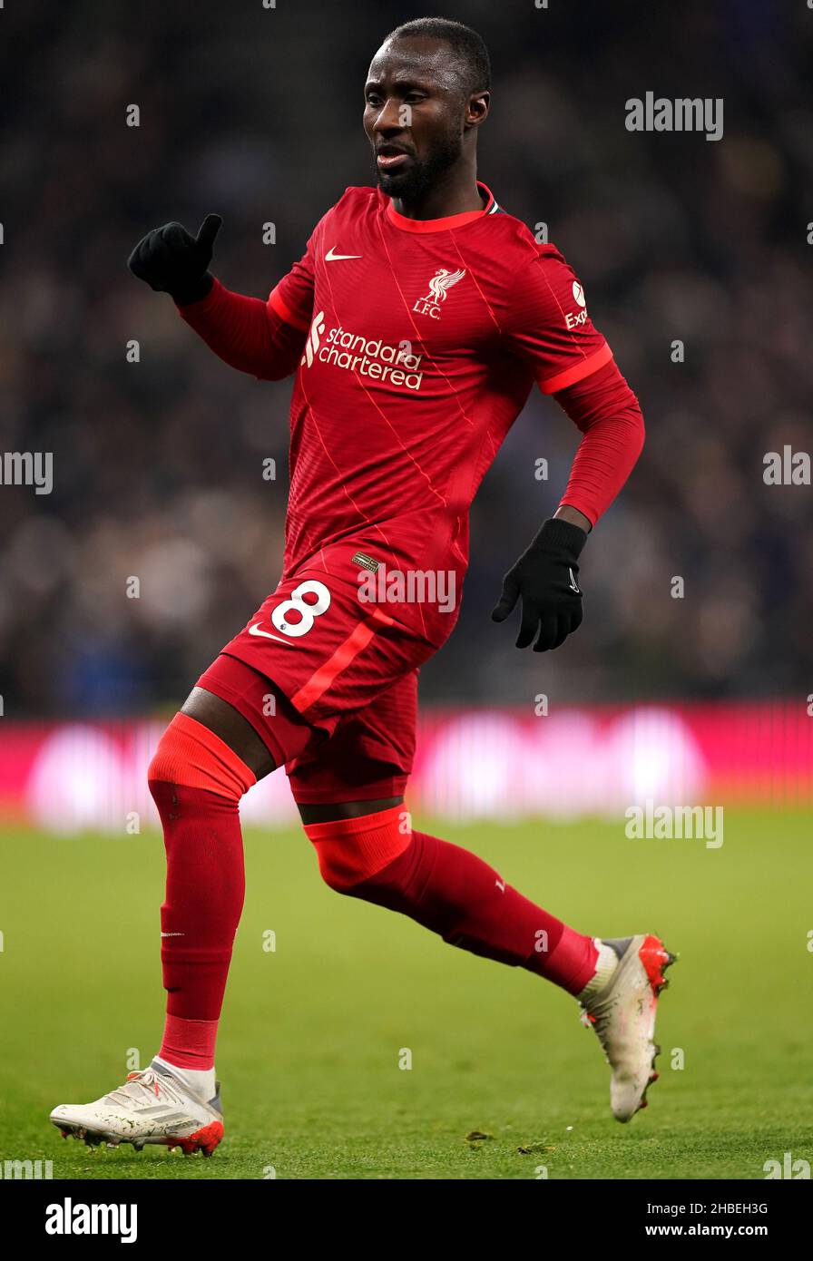 Naby Keita de Liverpool en action pendant le match de la Premier League au Tottenham Hotspur Stadium, Londres.Date de la photo: Dimanche 19 décembre 2021. Banque D'Images