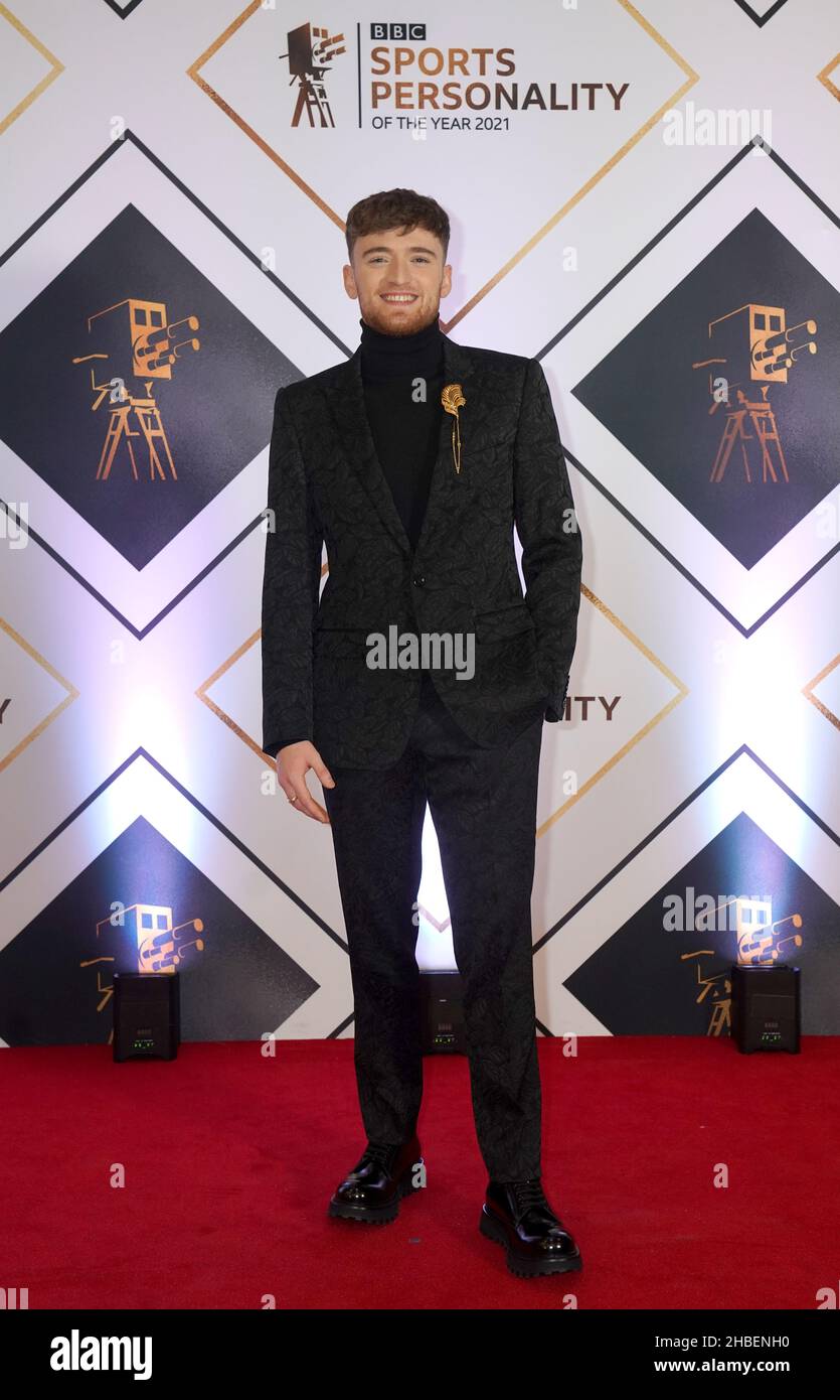 Matty Lee sur le tapis rouge avant les prix de la personnalité de l'année 2021 de la BBC Sports à MediaCityUK, Salford.Date de la photo: Dimanche 19 décembre 2021. Banque D'Images