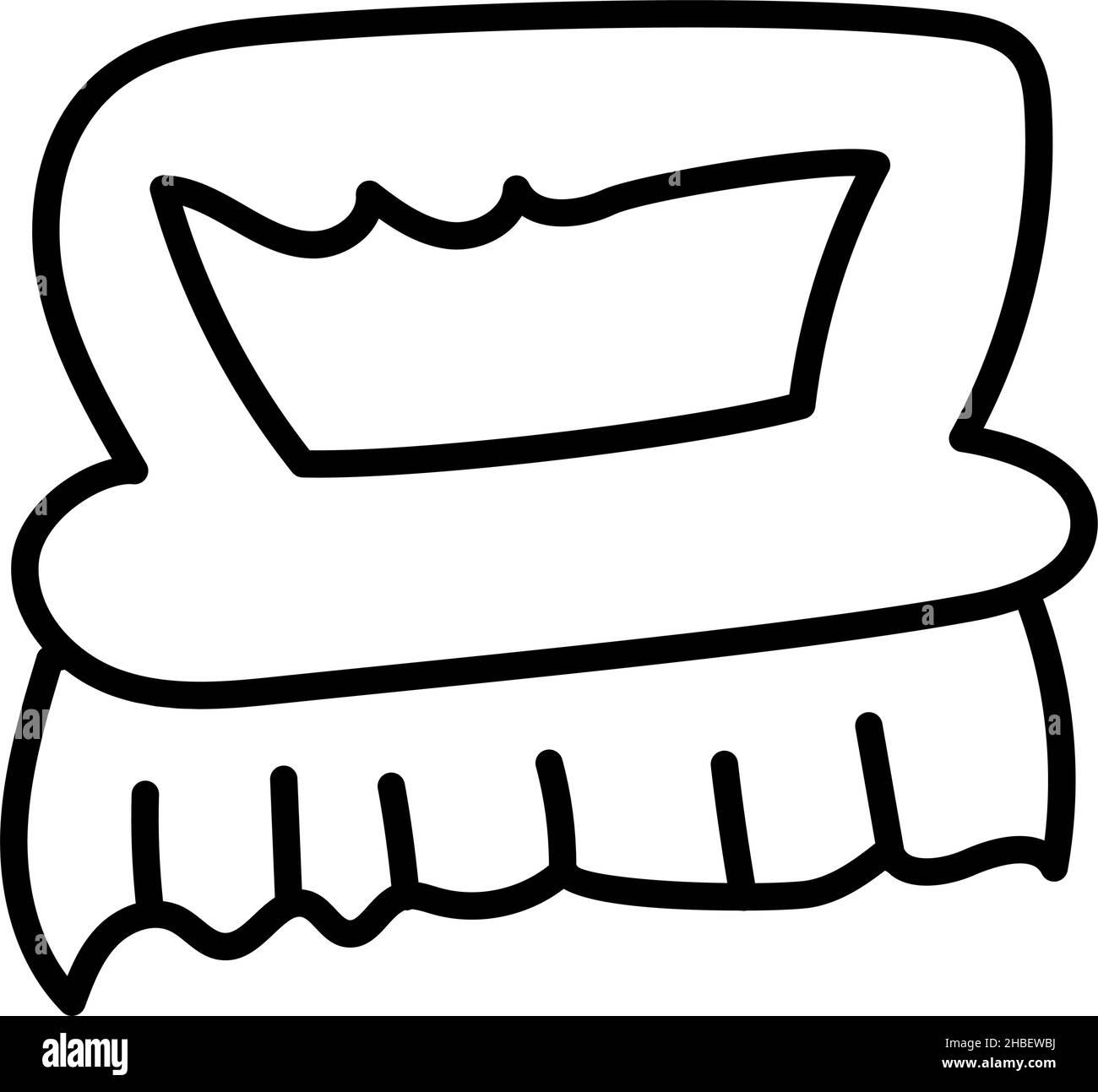 brosse de nettoyage. élément de style doodle dessiné à la main vector Illustration de Vecteur