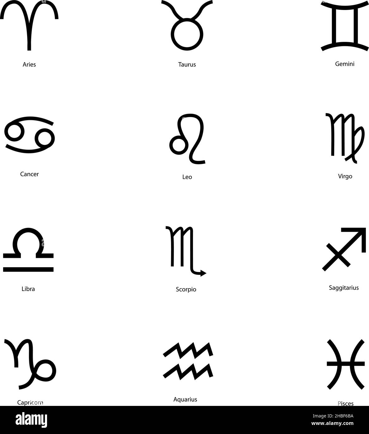 Signes du zodiaque, illustartion vectorielle Illustration de Vecteur