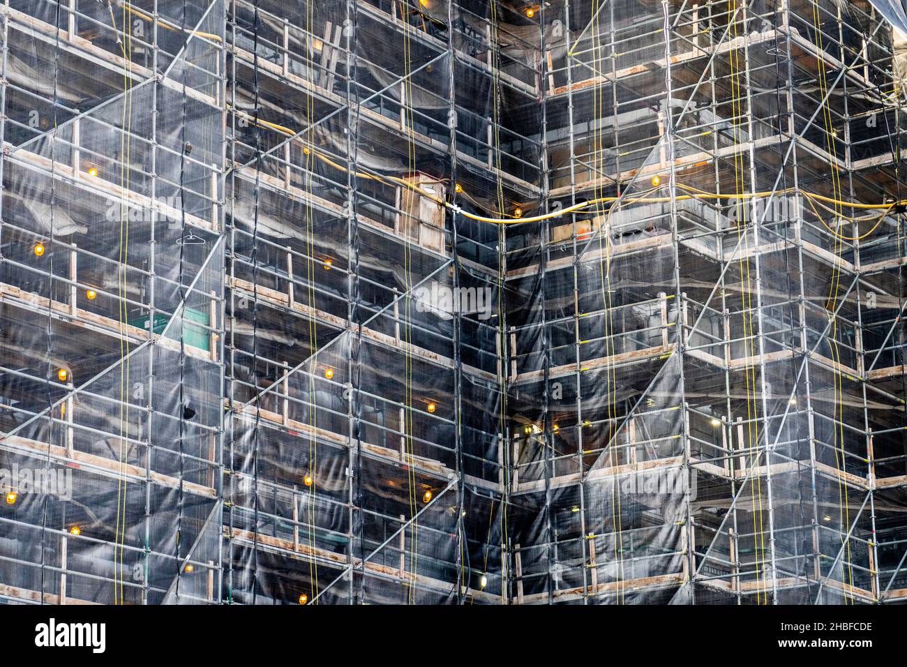 Bâtiment en béton en construction à Montréal Banque D'Images