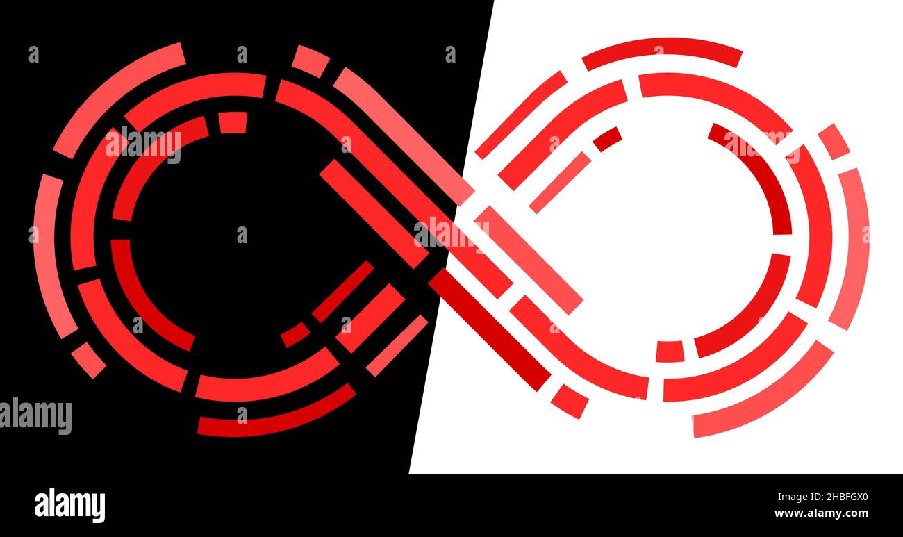 Lignes colorées en pointillés infinies symbole icône symbole isolé - illustration vectorielle Illustration de Vecteur