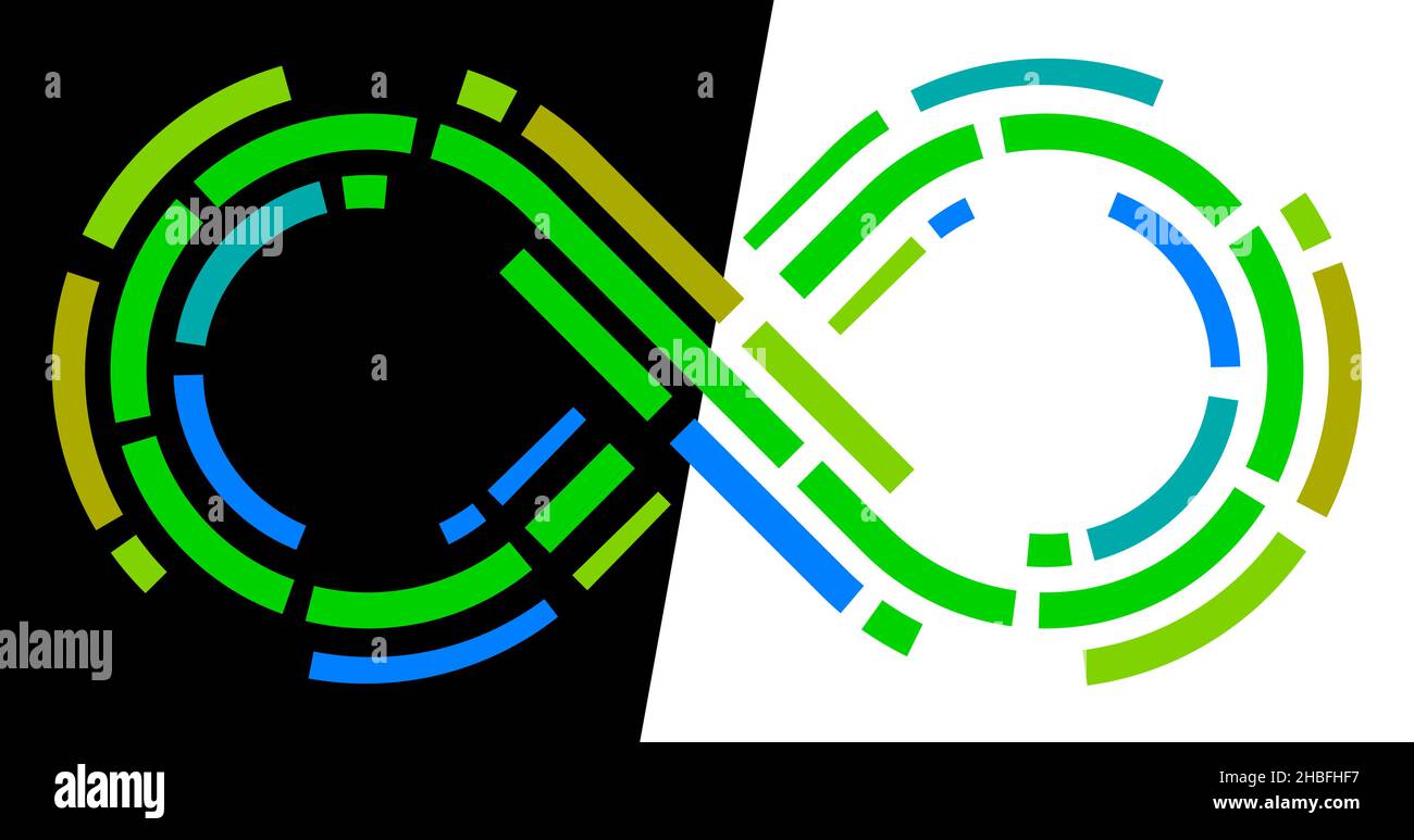 Lignes colorées en pointillés infinies symbole icône symbole isolé - illustration vectorielle Illustration de Vecteur