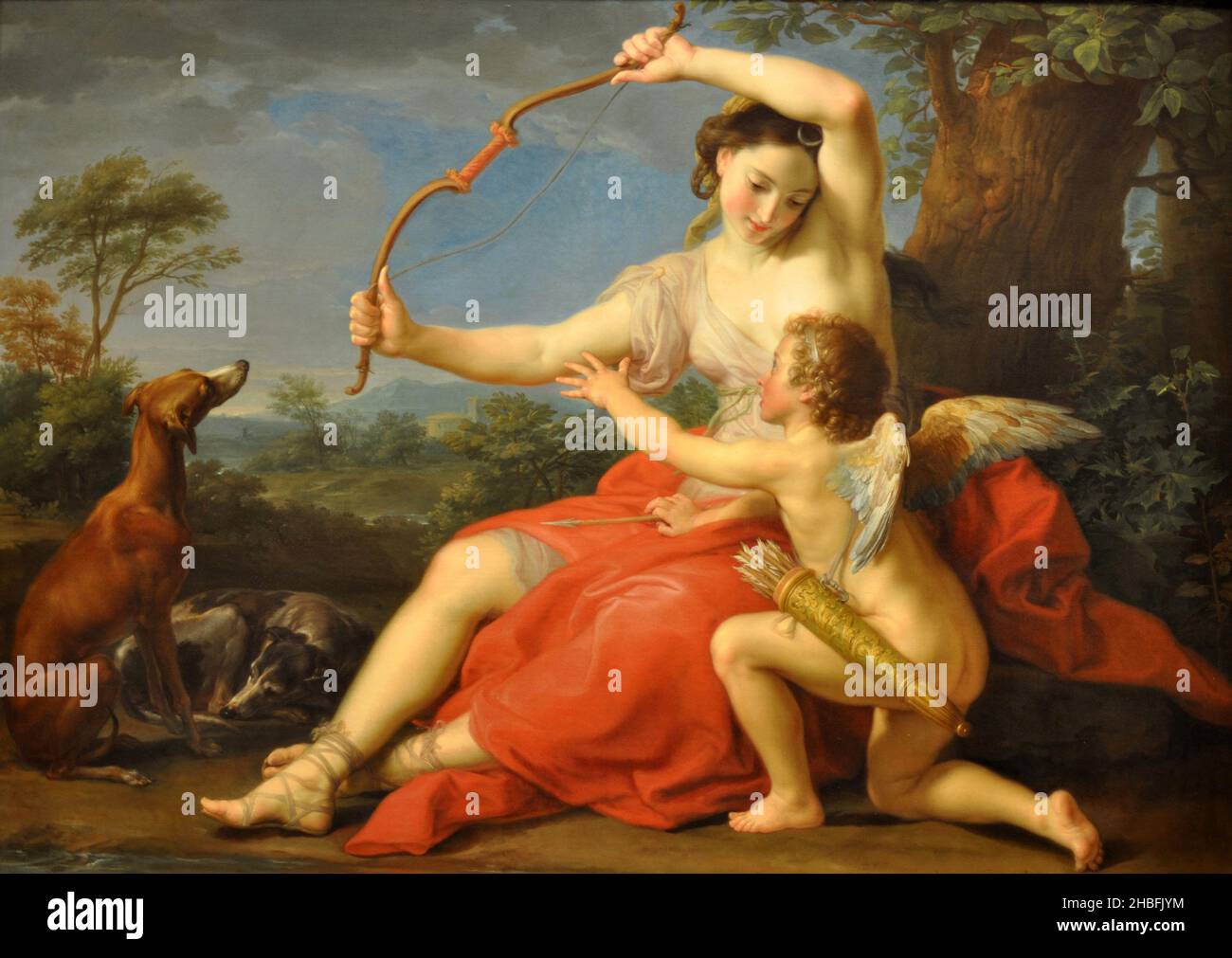 Diana et Cupid par Pompeo Batoni Banque D'Images