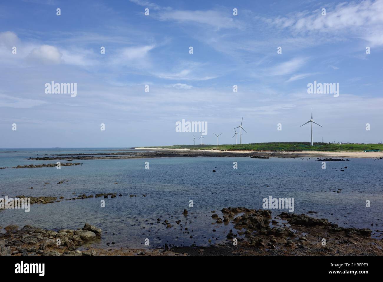 Images de jour de l'énergie éolienne, rive dans l'île de Penghu à Taiwan Banque D'Images